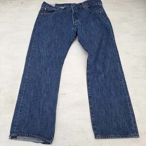 Levis 501 Jeans Mens 40x30 Blue Straight Leg Button Fly Denim